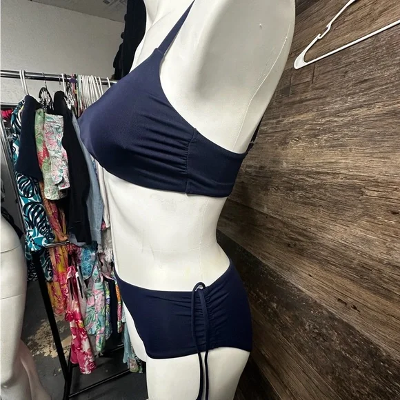 Athleta Navy Blue Bikini Set Bathing Suit Size Small - Picture 3 of 8